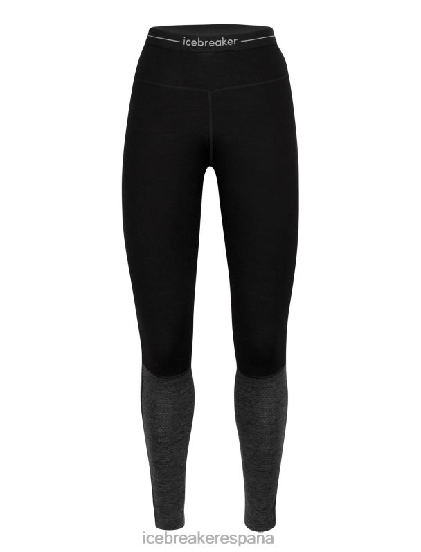 Icebreaker mujer leggins de punto merino 260 0V2J0598 ropa negro/jaspero azabache