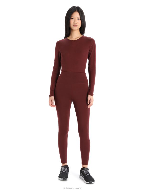 Icebreaker mujer medias de tiro alto merino fastray 0V2J0907 ropa Café exprés