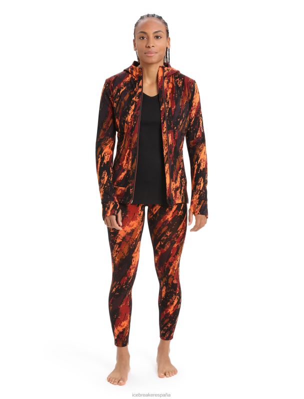 Icebreaker mujer medias de tiro alto merino fastray sedimentary 0V2J0839 ropa cereza/flash