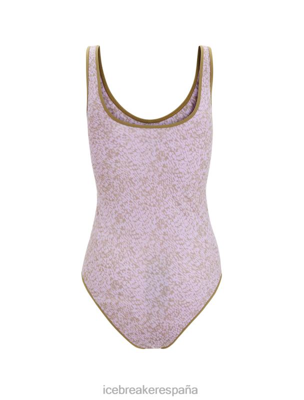 Icebreaker mujer body sin mangas merino queens 0V2J0545 ropa algas/neblina púrpura