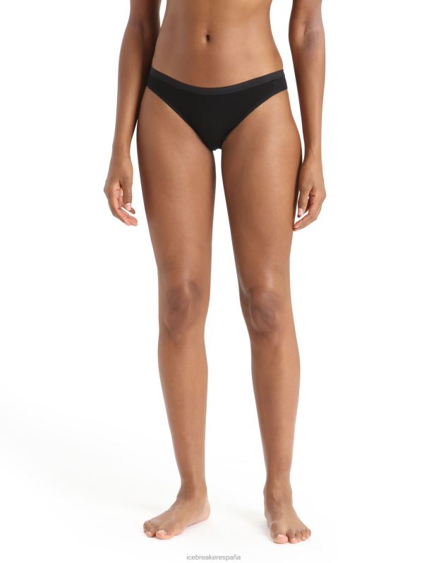 Icebreaker mujer braguitas de bikini de sirena de merino 0V2J0501 ropa negro