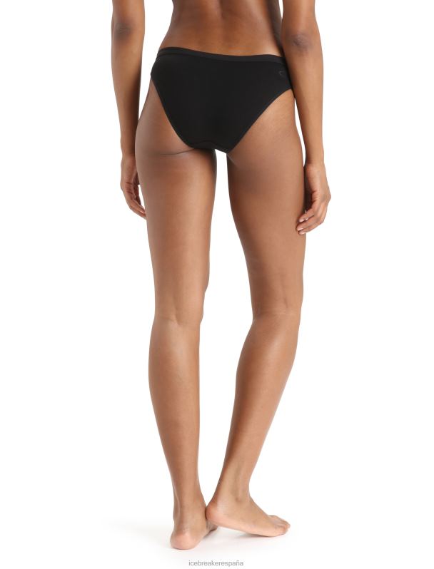 Icebreaker mujer braguitas de bikini de sirena de merino 0V2J0501 ropa negro