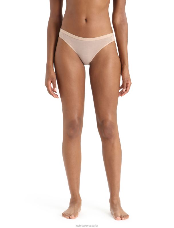 Icebreaker mujer braguitas de bikini de sirena de merino 0V2J0504 ropa almendra garapiñada