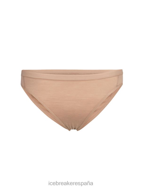 Icebreaker mujer braguitas de bikini de sirena de merino 0V2J0504 ropa almendra garapiñada