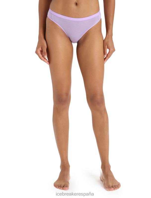 Icebreaker mujer braguitas de bikini de sirena de merino 0V2J0505 ropa mirada morada