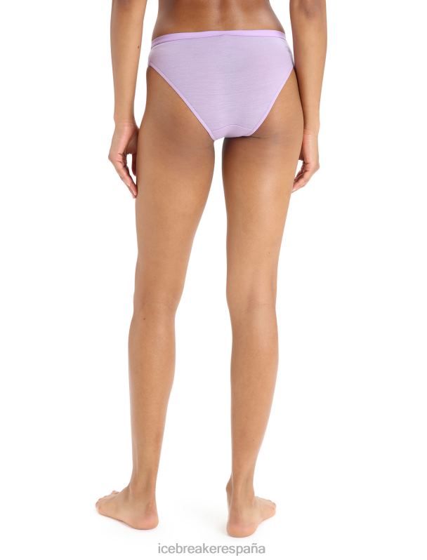 Icebreaker mujer braguitas de bikini de sirena de merino 0V2J0505 ropa mirada morada