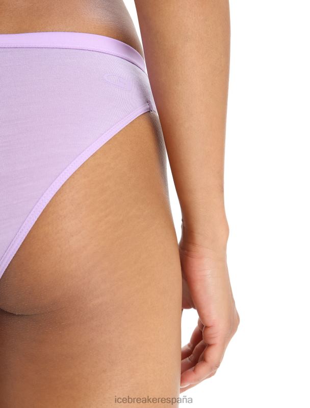 Icebreaker mujer braguitas de bikini de sirena de merino 0V2J0505 ropa mirada morada