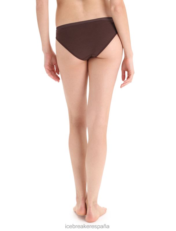 Icebreaker mujer braguitas de bikini de sirena de merino 0V2J0506 ropa ocre oscuro