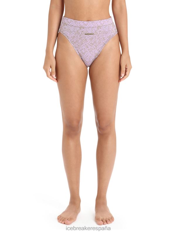 Icebreaker mujer calzoncillos de corte alto merino queens 0V2J0556 ropa algas/neblina púrpura