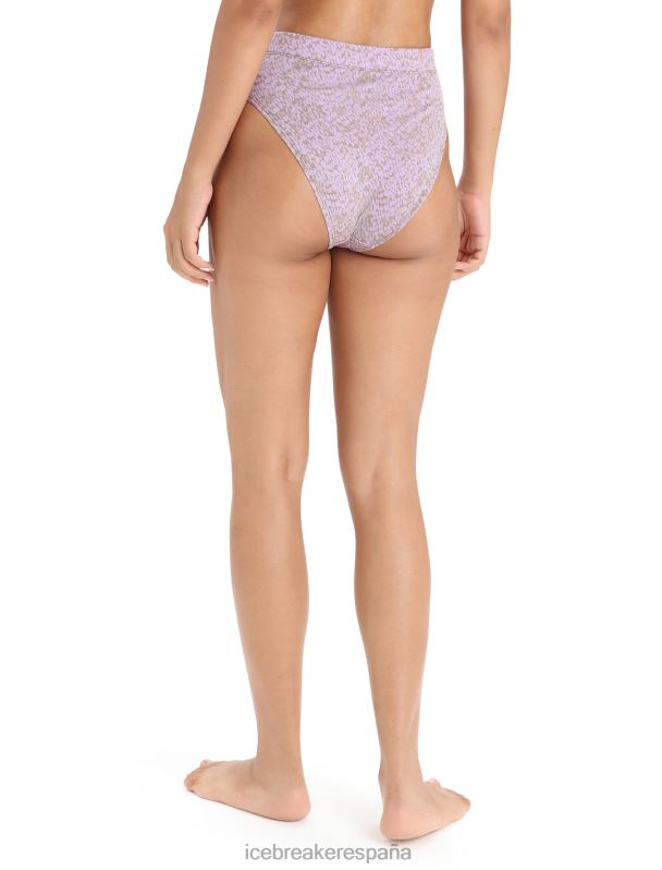 Icebreaker mujer calzoncillos de corte alto merino queens 0V2J0556 ropa algas/neblina púrpura