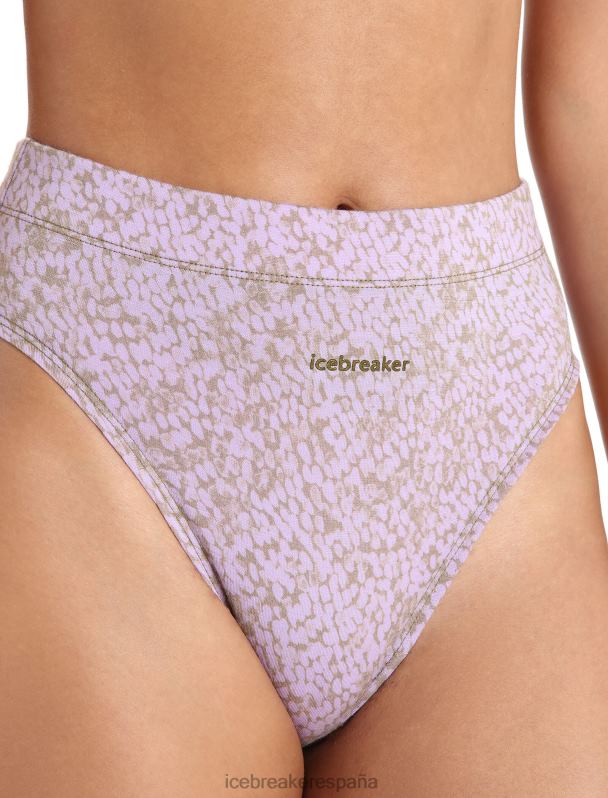 Icebreaker mujer calzoncillos de corte alto merino queens 0V2J0556 ropa algas/neblina púrpura