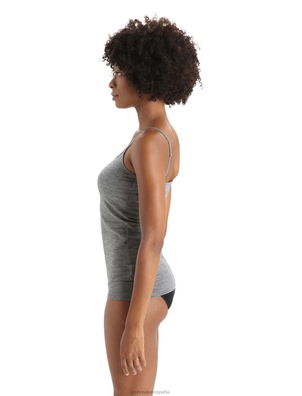 Icebreaker mujer camiseta sin mangas con sirena de merino 0V2J0538 ropa brezo de piedra arenisca