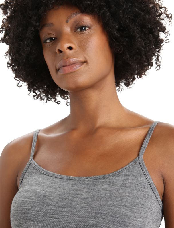 Icebreaker mujer camiseta sin mangas con sirena de merino 0V2J0538 ropa brezo de piedra arenisca