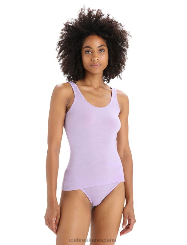 Icebreaker mujer camiseta sin mangas de merino sirena 0V2J0534 ropa mirada morada