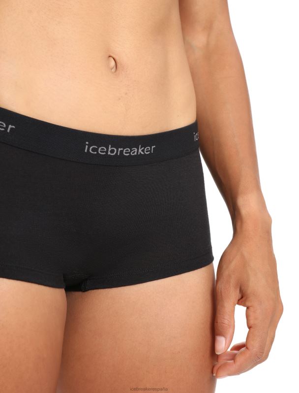 Icebreaker mujer shorts térmicos merino 200 oasis niño 0V2J0500 ropa negro