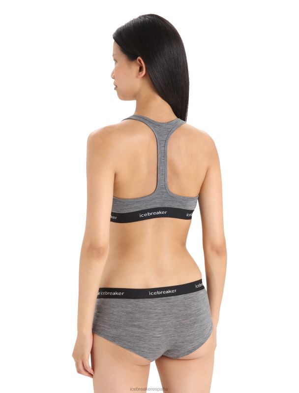 Icebreaker mujer sujetador con espalda cruzada de merino sprite 0V2J0524 ropa brezo de piedra arenisca