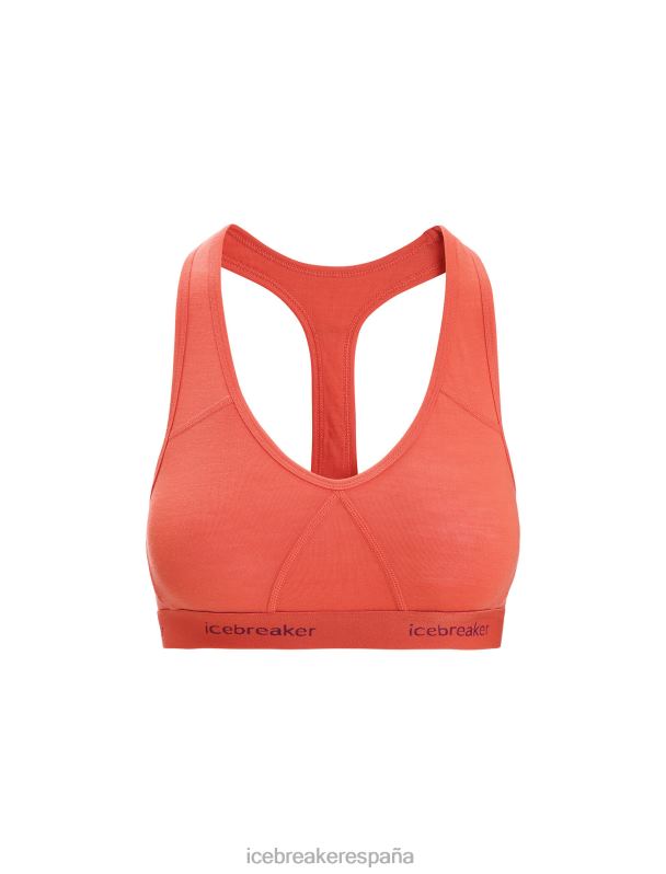 Icebreaker mujer sujetador con espalda cruzada de merino sprite 0V2J0526 ropa tierra vibrante
