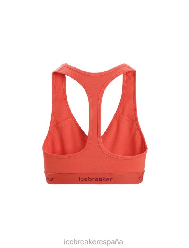 Icebreaker mujer sujetador con espalda cruzada de merino sprite 0V2J0526 ropa tierra vibrante
