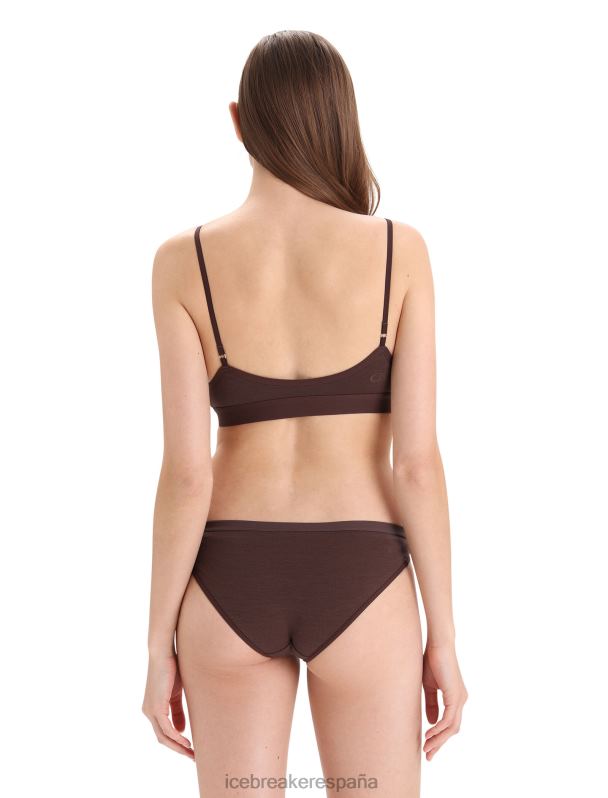 Icebreaker mujer sujetador con relleno de sirena de merino 0V2J0512 ropa ocre oscuro