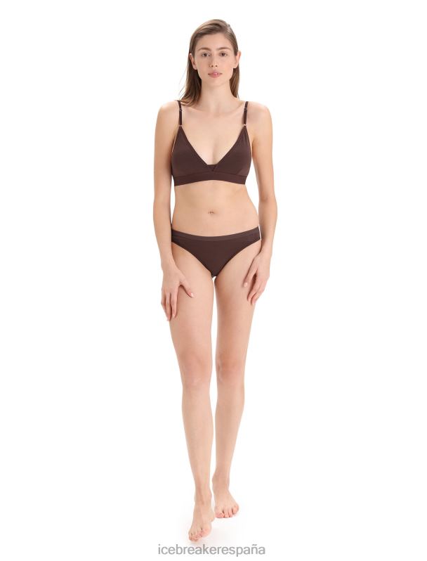Icebreaker mujer sujetador con relleno de sirena de merino 0V2J0512 ropa ocre oscuro