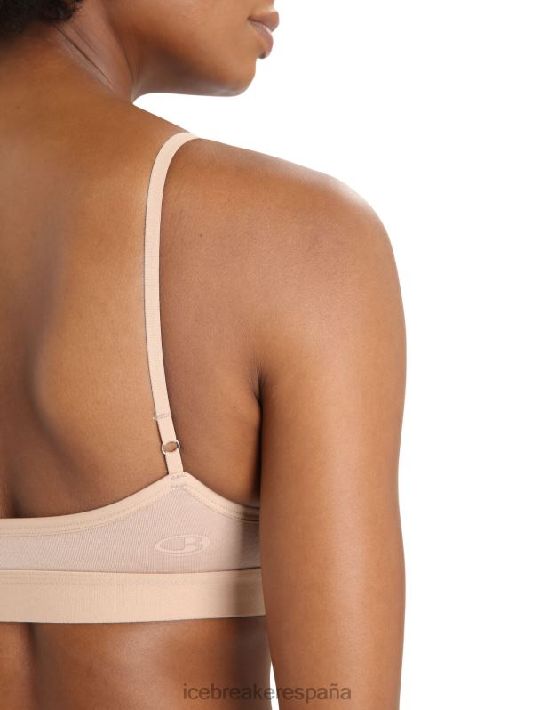 Icebreaker mujer sujetador sirena merino 0V2J0912 ropa almendra garapiñada