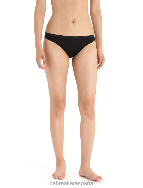 Icebreaker mujer tanga sirena merino 0V2J0519 ropa negro
