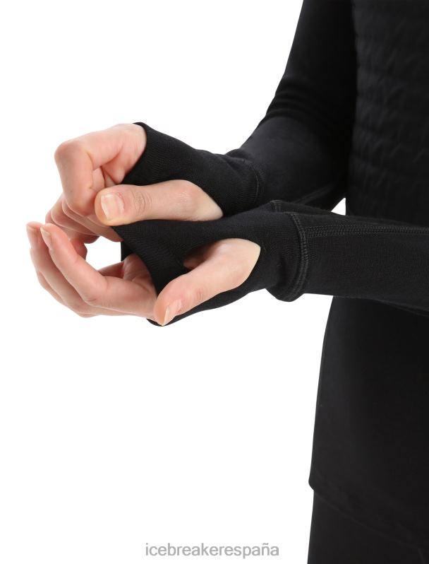 Icebreaker mujer Sudadera térmica de manga larga con aislamiento de merino Zoneknit 0V2J0597 ropa negro