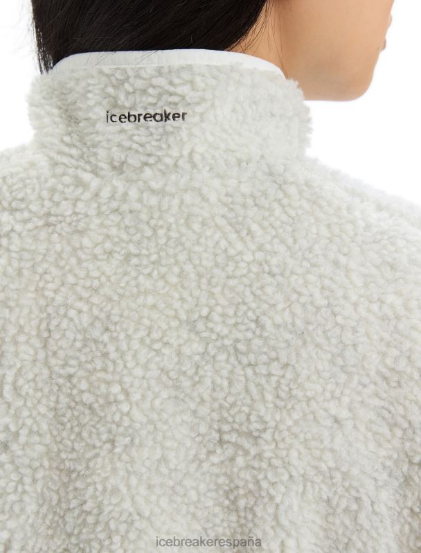 Icebreaker mujer chaleco de pelo alto realfleece merino 0V2J0677 ropa crudo jaspeado