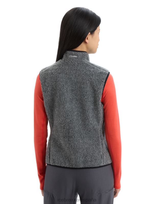 Icebreaker mujer chaleco de pelo alto realfleece merino 0V2J0678 ropa brezo de piedra arenisca