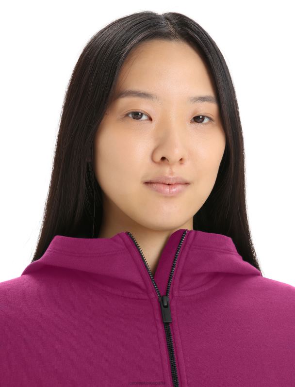 Icebreaker mujer sudadera con capucha y cremallera de manga larga merino central classic 0V2J0702 ropa ir baya