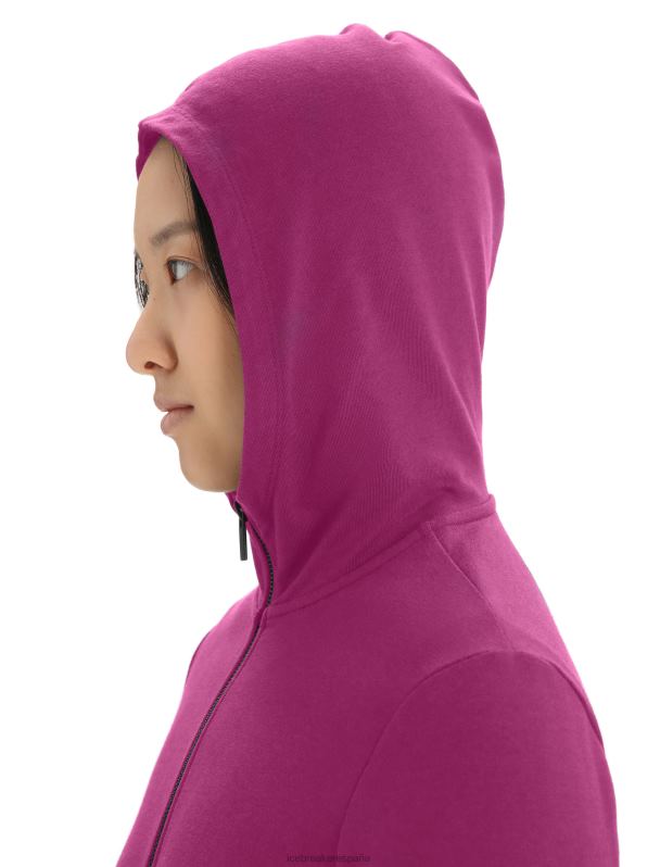 Icebreaker mujer sudadera con capucha y cremallera de manga larga merino central classic 0V2J0702 ropa ir baya