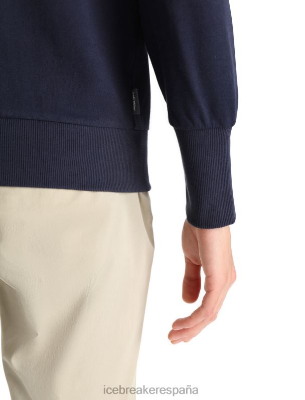 Icebreaker mujer sudadera merino central ii manga larga 0V2J0704 ropa azul marino de medianoche
