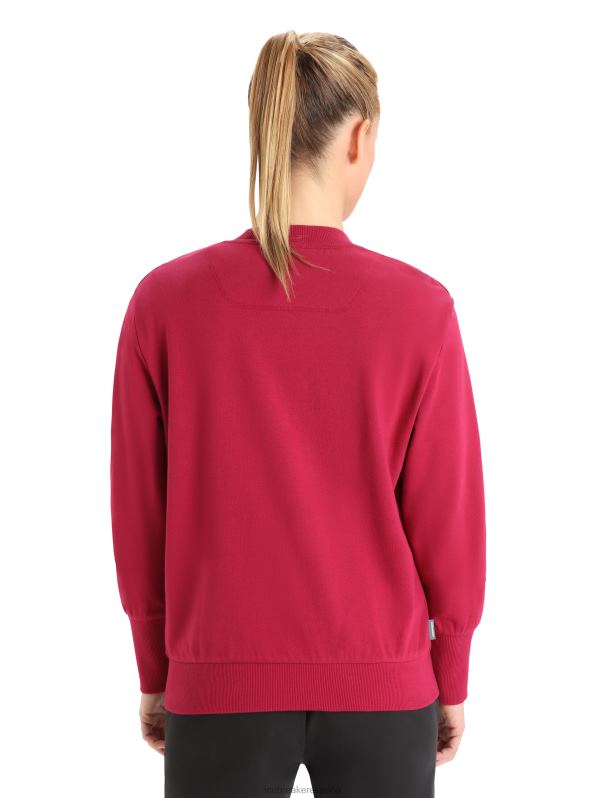 Icebreaker mujer sudadera merino central ii manga larga 0V2J0882 ropa cereza
