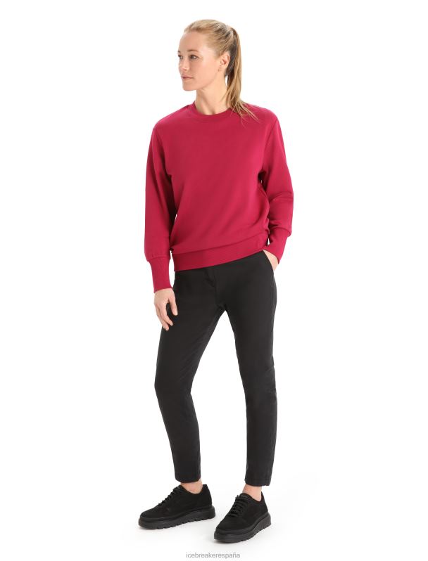 Icebreaker mujer sudadera merino central ii manga larga 0V2J0882 ropa cereza