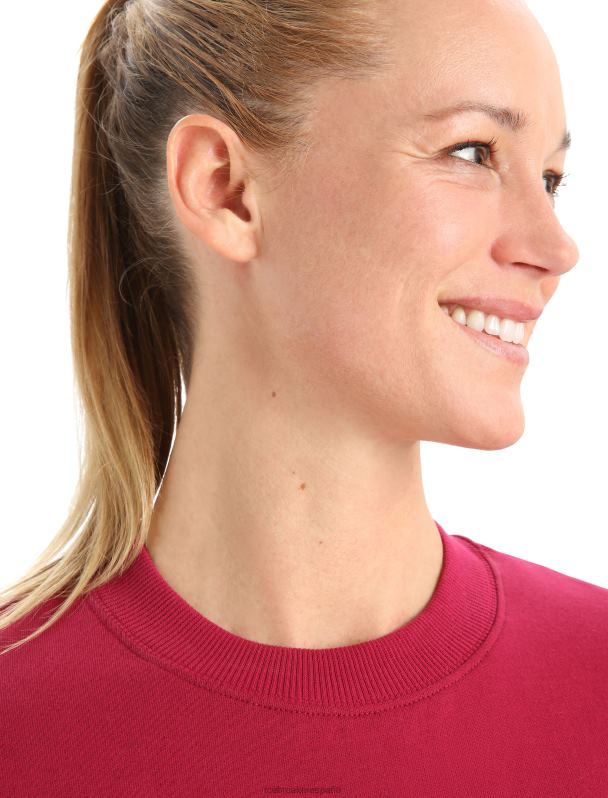 Icebreaker mujer sudadera merino central ii manga larga 0V2J0882 ropa cereza
