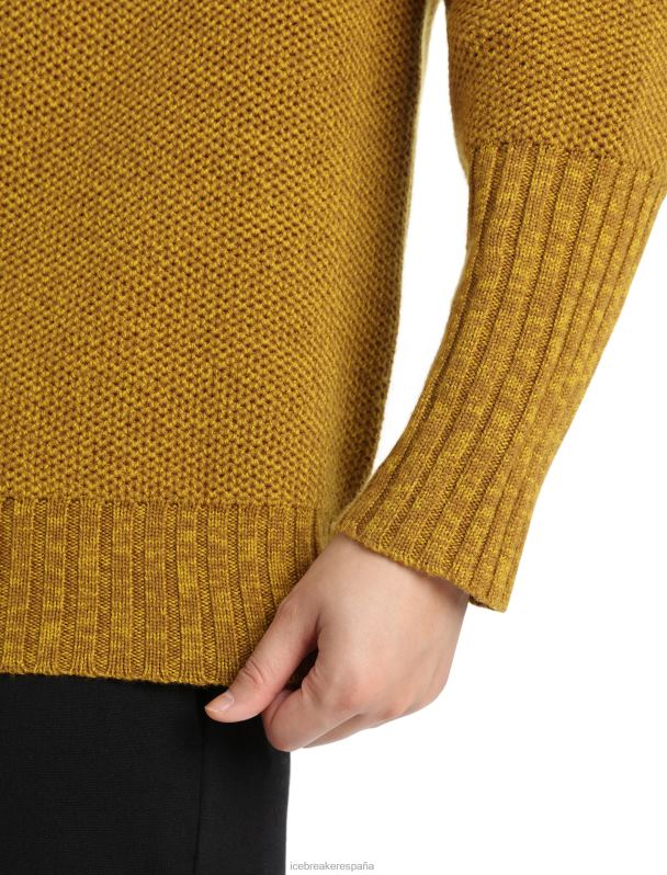 Icebreaker mujer jersey merino seevista con cuello alzado 0V2J0908 ropa clavo/oro silencioso