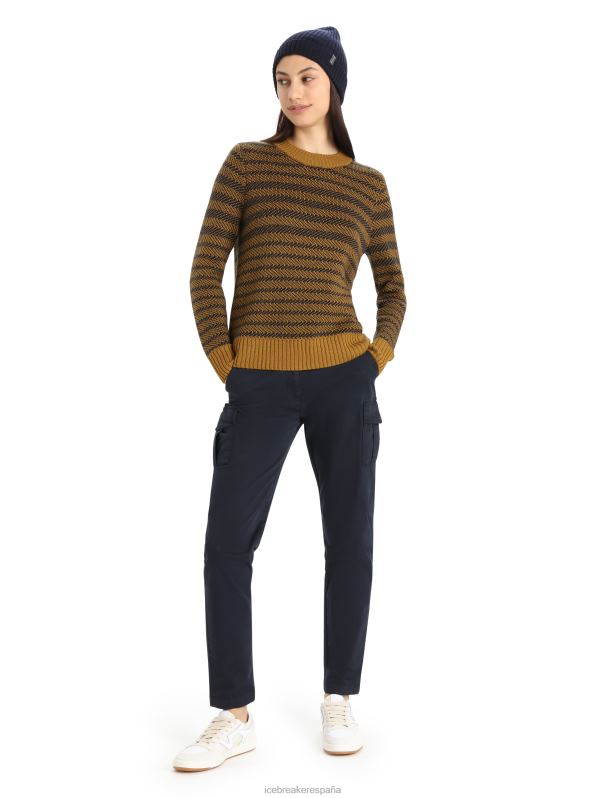 Icebreaker mujer suéter de lana merino waypoint 0V2J0823 ropa clavo/azul marino medianoche