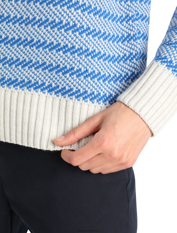 Icebreaker mujer suéter de lana merino waypoint 0V2J0824 ropa crudo brezo/lazurita