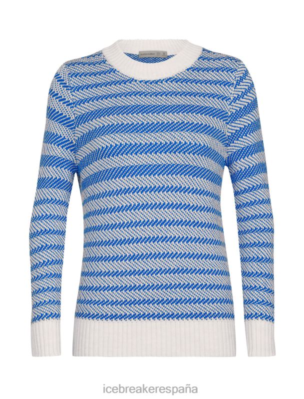 Icebreaker mujer suéter de lana merino waypoint 0V2J0824 ropa crudo brezo/lazurita