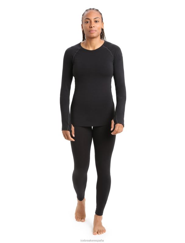 Icebreaker mujer Bodyfitzone Merino 200 Zone camiseta térmica de manga larga 0V2J0862 ropa negro