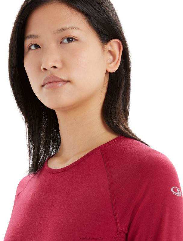 Icebreaker mujer Bodyfitzone Merino 200 Zone camiseta térmica de manga larga 0V2J0863 ropa cereza
