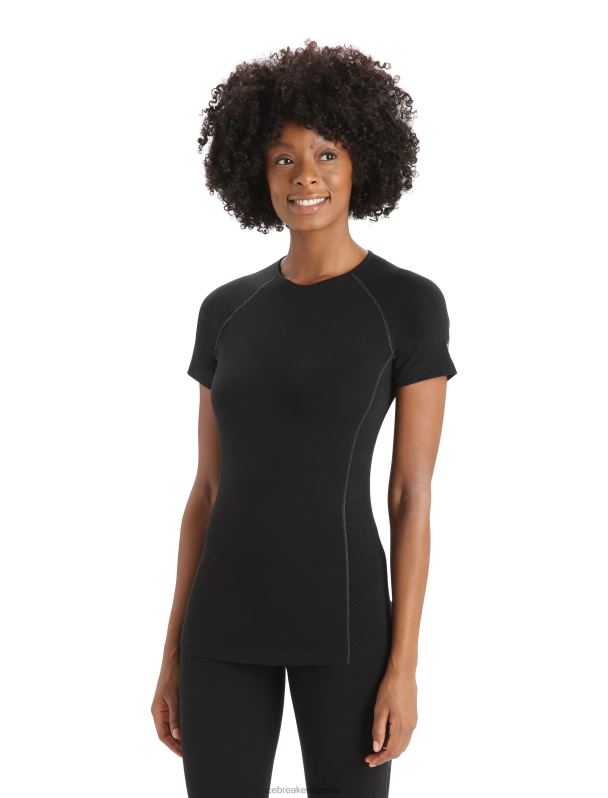 Icebreaker mujer Bodyfitzone camiseta térmica de manga corta Merino 150 Zone 0V2J0567 ropa negro