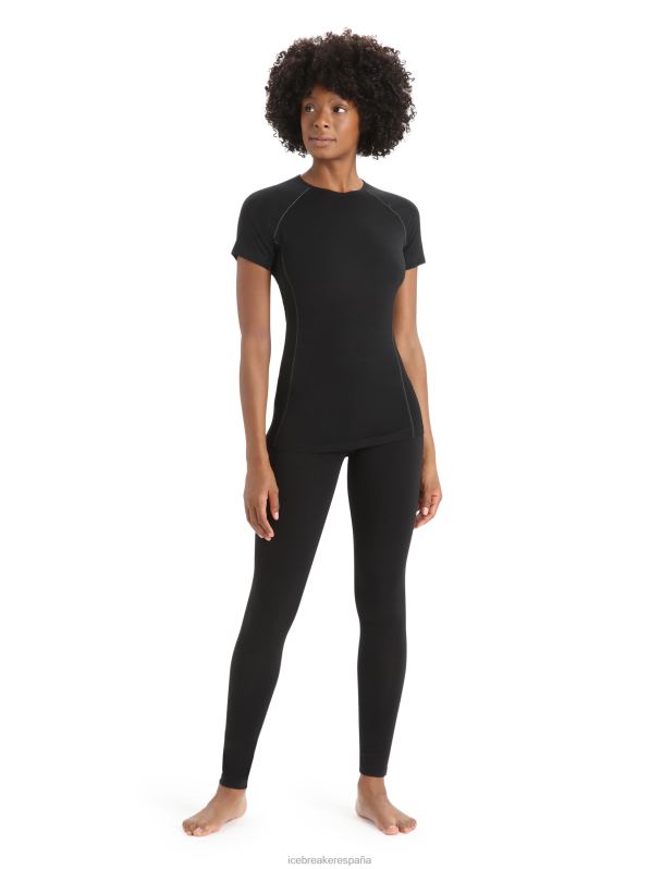Icebreaker mujer Bodyfitzone camiseta térmica de manga corta Merino 150 Zone 0V2J0567 ropa negro