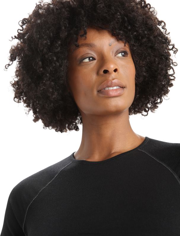 Icebreaker mujer Bodyfitzone camiseta térmica de manga corta Merino 150 Zone 0V2J0567 ropa negro