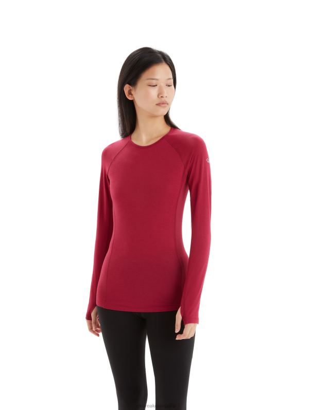 Icebreaker mujer Bodyfitzone camiseta térmica de manga larga Merino 150 Zone 0V2J0795 ropa cereza