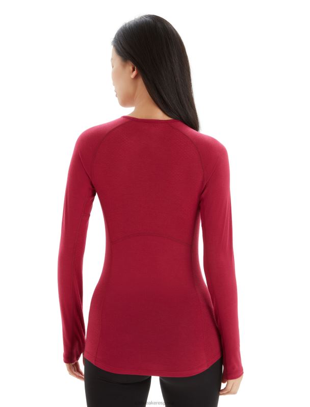 Icebreaker mujer Bodyfitzone camiseta térmica de manga larga Merino 150 Zone 0V2J0795 ropa cereza