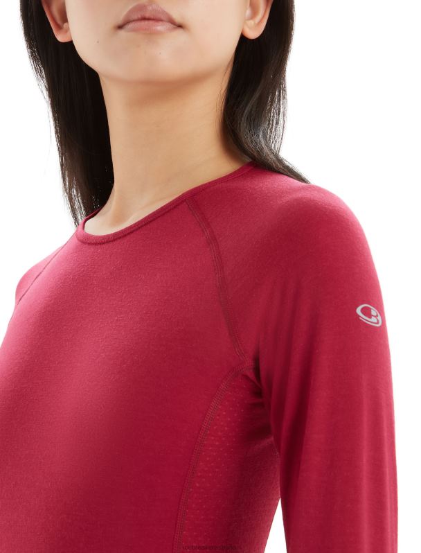 Icebreaker mujer Bodyfitzone camiseta térmica de manga larga Merino 150 Zone 0V2J0795 ropa cereza
