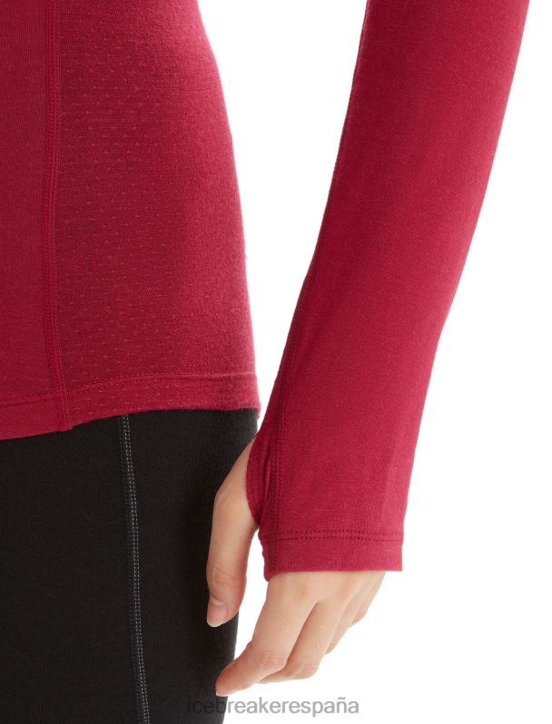 Icebreaker mujer Bodyfitzone camiseta térmica de manga larga Merino 150 Zone 0V2J0795 ropa cereza