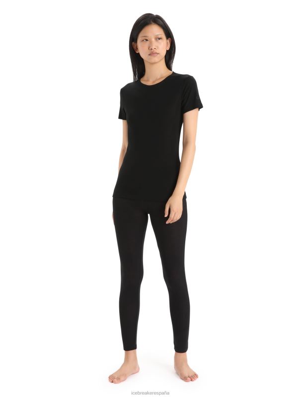 Icebreaker mujer Camiseta térmica de manga corta Merino 175 Everyday 0V2J0573 ropa negro