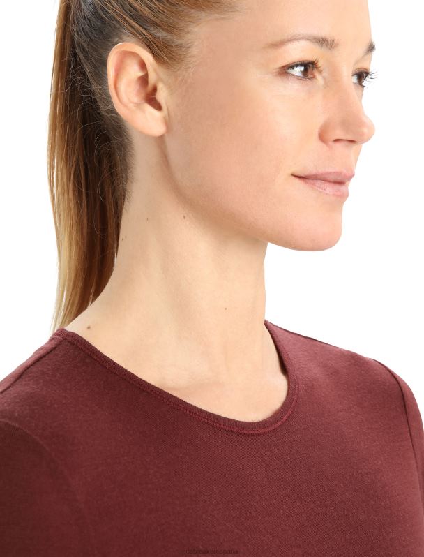 Icebreaker mujer Camiseta térmica de manga larga Merino 175 para uso diario. 0V2J0816 ropa Café exprés